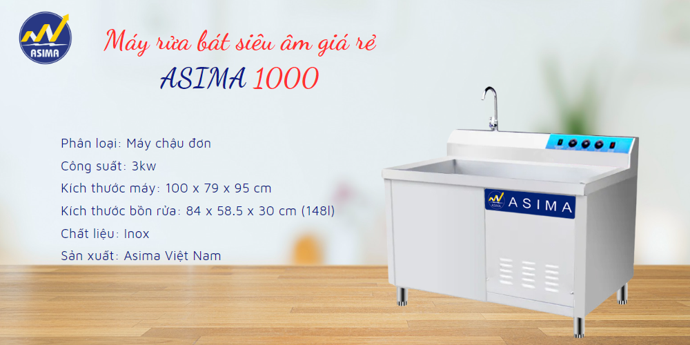 Máy rửa bát siêu âm giá rẻ M1000