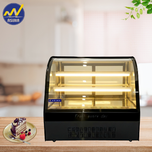 Tủ Bánh kem Cong để bàn inox 90cm