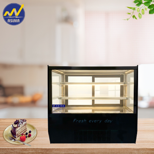 Tủ Bánh Kem Kính Vuông Để Bàn 70cm