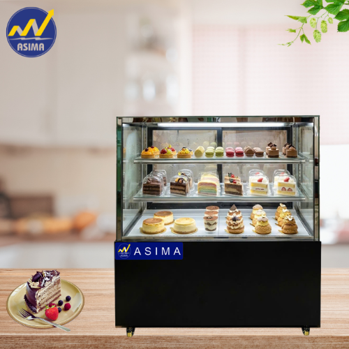 Tủ Trưng Bày Bánh Kem Vuông 3 Tầng 90cm