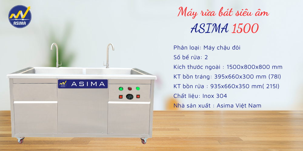 Máy rửa bát Siêu Âm MRB-1500